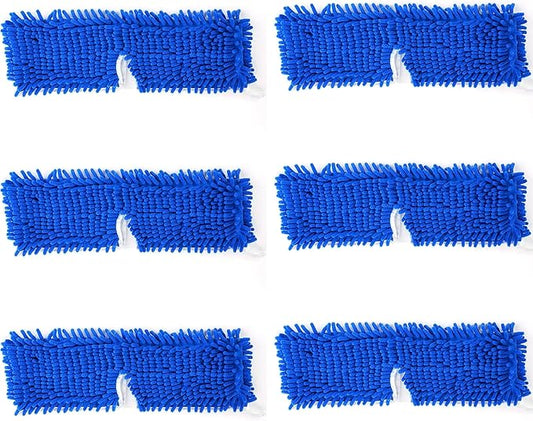 Microfiber Mop Pads,Dust Mop Replacement Head Compatible with O-Cedar Dual-Action,Microfiber&Chenille Mop Replace Head,Dust Mop Refill (Pack of 6) (6)