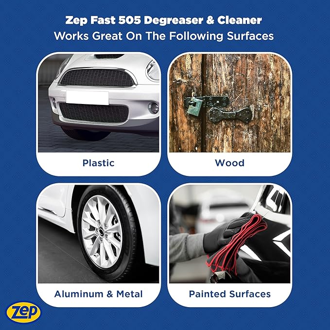 Zep Fast 505 Cleaner and Degreaser - 32 oz (Case of 4) - ZU50532 - Great for Grills, Plastics, Metal, and More