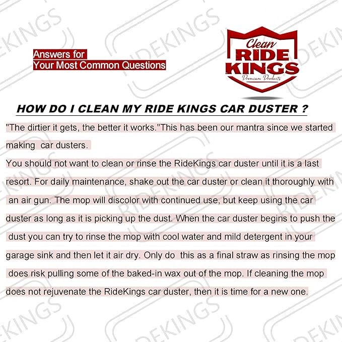 RIDE KINGS Car Duster with Telescopic Handle for Exterior Scratch-Free Cleaning, Auto Dust Remover Set with Small Brush for Dashboard & Interior Detailing