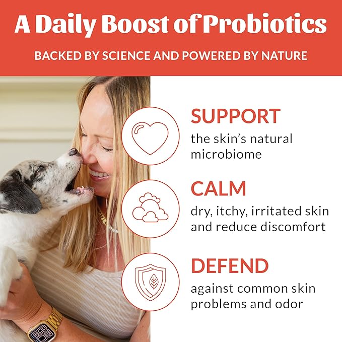 SKOUT'S HONOR Probiotic Itch Relief Spray for Pets - Non-Medicated, Fragrance-Free, Natural, Vegan, Long-Lasting Relief, with Soothing Aloe & Avocado Oil, 8 oz