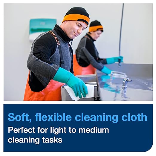 Tork Industrial Cleaning Cloth Gray W4, Flexible and Soft, 4 x 120 Cloths, 520681