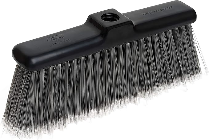 Fuller Brush Black Kitchen Broom – Heavy Duty Floor Sweeper with Fine Bristles & Adjustable Steel Handle - Dust Sweeping for Home or Office Wood, Laminate, Linoleum and Tile Floors (Head for Broom)