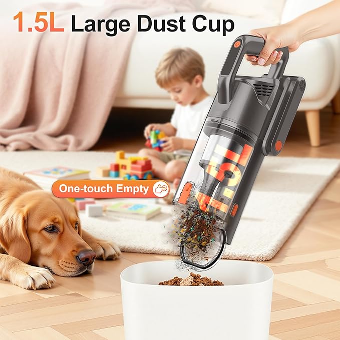 Cordless Vacuum Cleaners for Home, 600W 50KPA 55Mins Self-Standing Stick Vacuum with LED Display, Anti-Tangle, Wall Mount, Lightweight, Rechargeable Wireless Vacumm for Pet Hair, Carpet and Floor