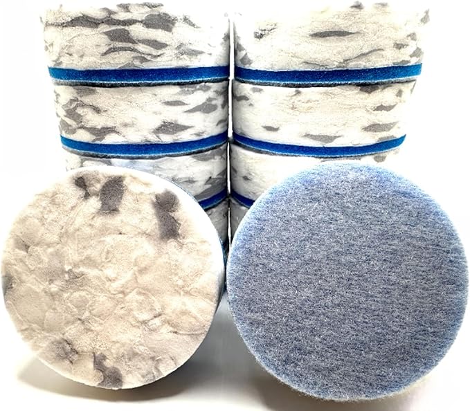 Refill Pack of 12 Drill Powered 3.5” Magic Sponge Erasers Infused with Scouring Nuggets, 10x Durability vs Traditional Erasers, Advanced Cleaning for Bathroom Kitchen Floors, Round 3.5"x1.25" Thick