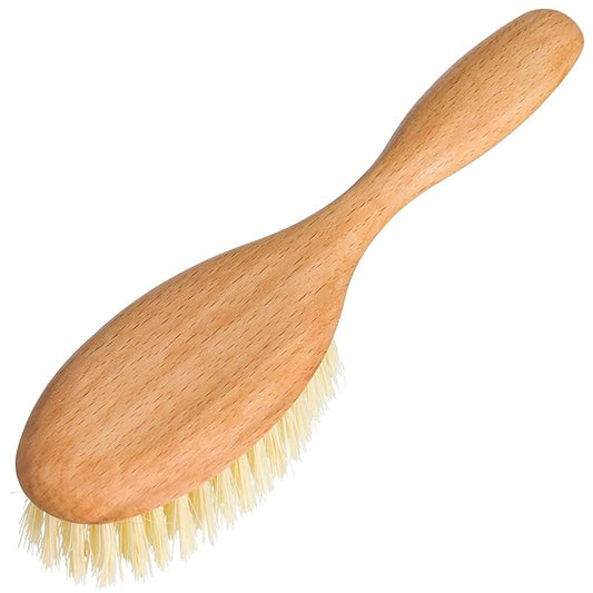 REDECKER Tampico Fiber Hairbrush with Oiled Beechwood Handle, 8 inches - Natural Bristle Hair Brush Vegan - Natural Fiber Hair Brush - Wooden Hairbrush Soft Bristles - Tampico Bristle HairBrush