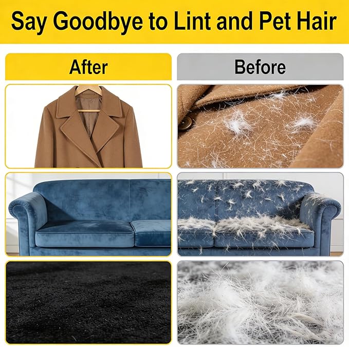 Pawsnheart Pet Hair Removal Glove for Cats & Dogs, Electrostatic Fur Remover Mitt for Furniture Sofa Carpet Car, Reusable Pet Hair Cleaning Glove, Lint Free Dog Cat Hair Cleaner Tool (1 Pcs)