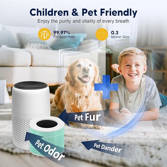 Core Mini Toxin Absorber Replacement Filter for LEVOIT Core Mini and Core Mini-P Air Purifier, 3-in-1 H13 Grade True HEPA and Activated Carbon, Core Mini-RF-TX, 2 Filter & 10 Fragrance Sponge, Green