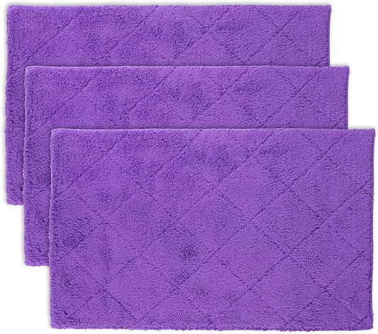 ITTAHO 3-Pack Microfiber Mops Refill Pads for 14 Inch Mop, Hardwood & Hard Floors Microfiber Cleaning Mop Pads, Machine Washes, Size:14.8in X 9in (Purple- Mop Pad Refills)