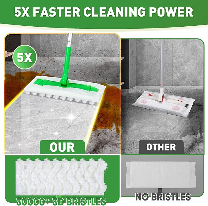 NXPPYY 100ct Dry Sweeping Cloths for Swiffer Sweeper Mop, Heavy Duty Microfiber Duster Mop Pad Refills, Captures Dust & Pet Hair, for Hardwood Floors and Multi-Surface Cleaning