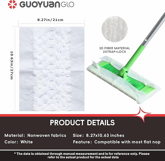 Heavy Duty Pet Dry Sweeping Cloth Refills Multi-Surface Floor Mop Cloths for Cleaning Dust,Dirt and Pet Hair,40 Counts