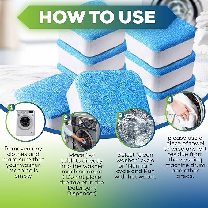 True Fresh- 39 Pcs Bundle- Garbage Disposal Cleaner -Compatible with All Disposal Brands and Washing machine Cleaner Tablets compatible with Front Loader -Top Loader -HE, Deodorize and Descales