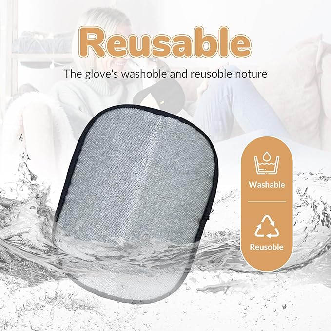 TZKGZP Pet Hair Removal Gloves, Electrostatic Pet Hair Grooming Gloves for Dog & Cat, Reusable for Carpet, Clothing,Furniture,Clothing, Couch,Bed,Curtain-2 PCS