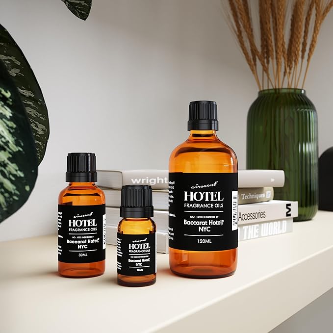 AirScent Hotel Diffuser Oil No. 1023 Inspired by The Baccarat Hotel Scent - Love Affair Fragrance Oil for Ultrasonic and Waterless Diffusers and Crafting - 30 mL, 1 fl oz Glass Bottle with Dropper