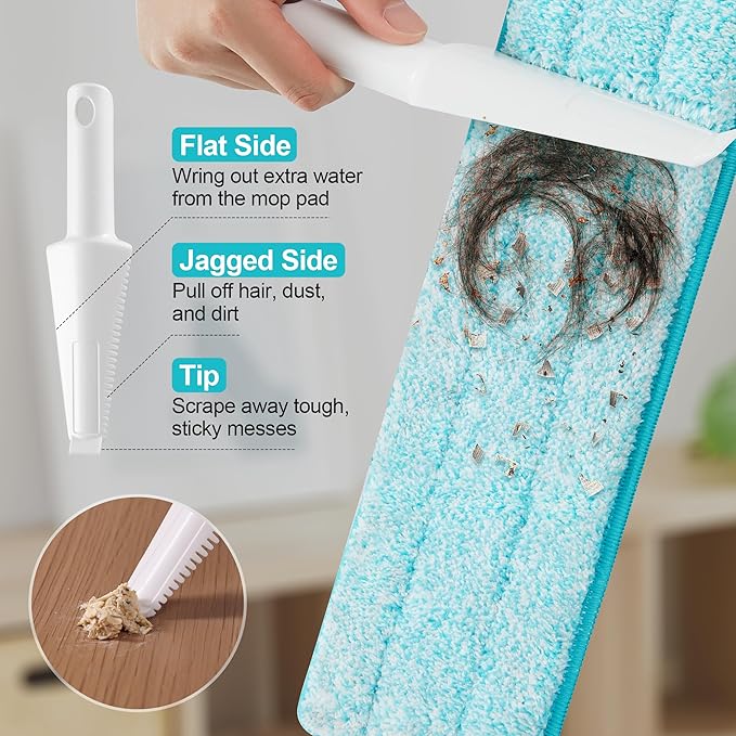 JOYMOOP 36 Inch Commercial Dust Mop for Hardwood Floors, Heavy Duty Industrial Wet Dry Mops with Telescopic Handle, Includes 5 Microfiber Mop Pads