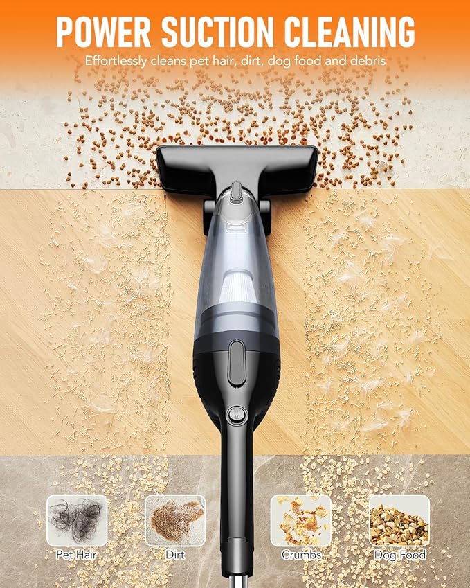 Avvnee Corded Stick Vacuum Cleaner – 15000Pa Strong Suction 600W Motor, Ultra-Light 3 lbs Design for Pet Hair, Hard Floors & Low-Pile Rugs | Includes Crevice Tool, 1L Dust Cup, 16.7ft Cord (Black)