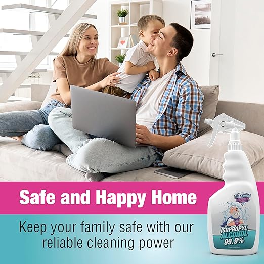 99% Isopropyl Alcohol Spray, 32 Fl. Oz - Ultimate Rubbing Alcohol Cleaner for Electronics, Wounds, and Household Use