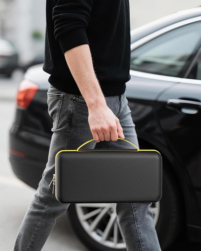 ProCase Hard Case for Fanttik Slim V8 Apex/ V8 Mate/ V10 Apex/ V10 Mate Cordless Car Vacuum, Portable Travel Carrying Storage Organizer with Mesh Pocket for Mini Handheld Vac Cleaner Accessory -Black