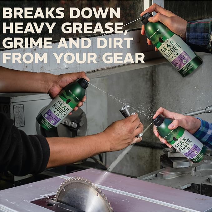 Gear Hugger Degreaser - Eco-Friendly (11 oz, Pack of 2), Degreaser Cleaner Spray - Oven Cleaner, Grill Cleaner & Brake Cleaner, Dissolves Grease & Grime - Plant-Based, No Petroleum, Non-Toxic, No PTFE