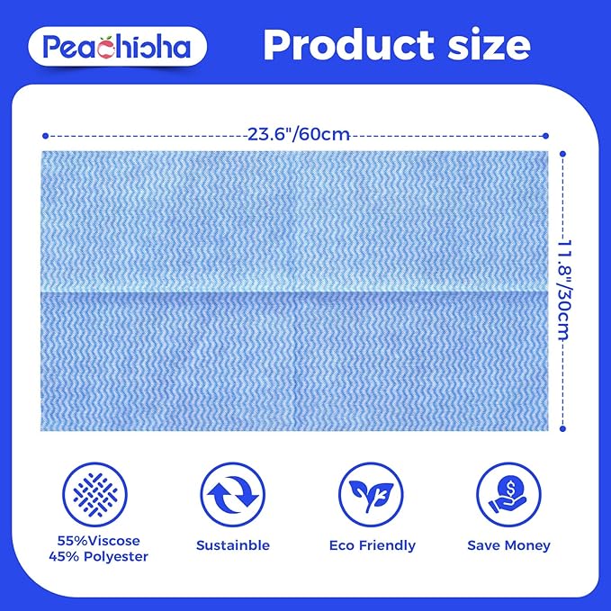 Reusable Cleaning Towels Handi Wipes Reusable Cloths Disposabel Dish Cloths Dish Towels Dry Handy Wipes Big Durable Absorbent 40 Count, Yellow