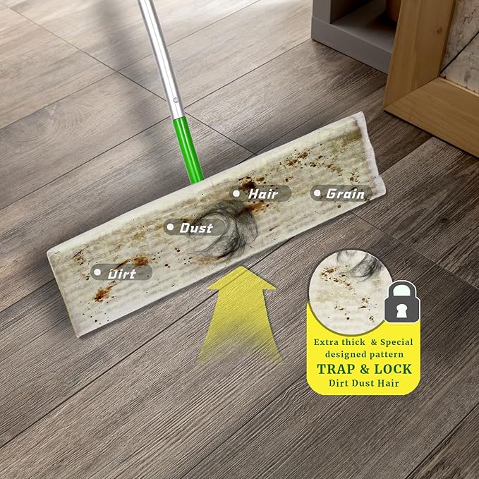 UKEENOR XL Dry Mop Refills 40 Counts Disposable Dusting Cloths Dry Sweeping Refills Dry Duster Cloths Mop Pads Floor Cloth Refills Electrostatic Cloths 9.8"x17" Extra Thick and Large