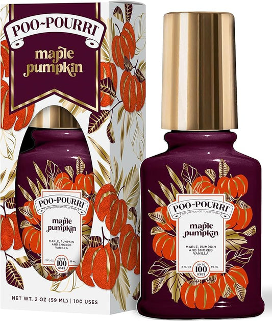 Poo-Pourri Before-You-Go Toilet Spray, Maple Pumpkin, 2 Fl Oz – Maple, Pumpkin and Smoked Vanilla