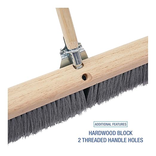 Boardwalk 20436 Floor Brush Head, 3" Gray Flagged Polypropylene, 36"