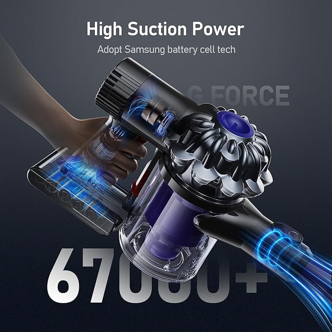 Battery Replacement for V6, 21.6V 8000mAh Li-ion Battery Compatible with V6 Animal V6 Absolute V6 Motorhead V6 Fluffy SV03 SV04 SV05 SV06 SV07 SV09 DC58 DC59 DC61 DC62 DC72 DC74 Vacuum Cleaner