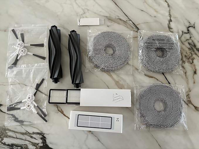 JoyBros Accessories for Dreame L10s Pro Ultra, L10 Prime L10s Pro Gen 2 L10s Plus Wiping Pads X6 ; Filters X4 ; Main Brushes X2 ;Side Brushes X4 Spare Parts
