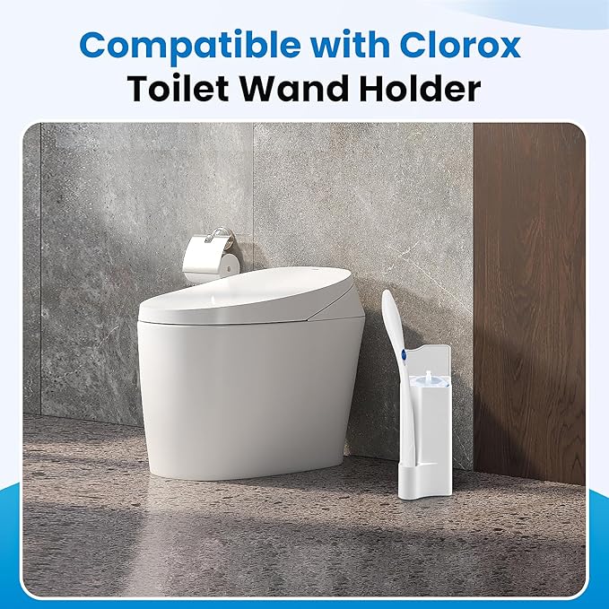 2 Pack Toilet Wand Holder for Clorox Toilet Wand, Compatible with Clorox Toilet Wand Starter Kit Only