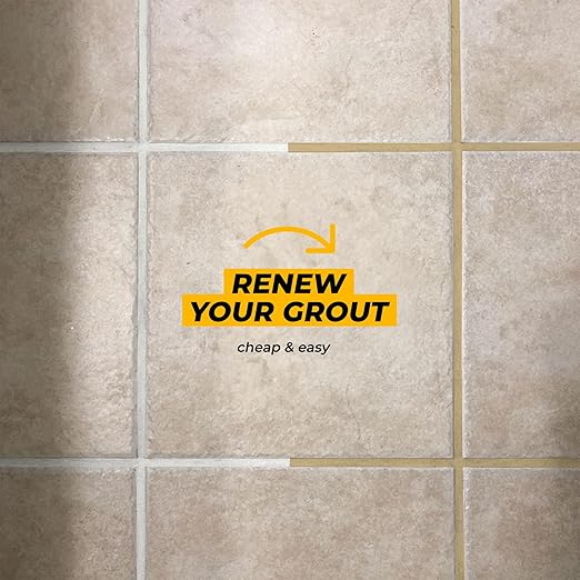 PentaUSA Grout - Premixed Grout Repair Set, 8.8 oz, 2 Pack Tile Grout Tubes, Repairs and Renews Tile Grout in Bathroom and Kitchen, Odorless and Safe Formula - 2 Pack (Beige)