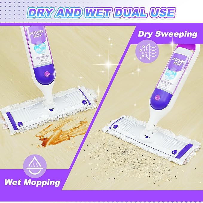 YagoDago Power Mop Pads Compatible with Swiffer Power Mop, Disposable Power Mop Refills, PowerMop Wood Mopping Pad Refills for Floor Cleaning, 10 Count