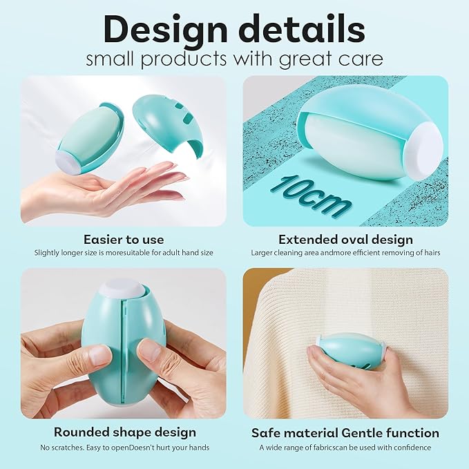 Washable Reusable Gel Lint Roller for Pet Hair，Portable Mini Dog Cat Pet Hair Remover for Clothes，Laundries ，Dust Fuzz Fur -Sticky Cleaner- Small Travel Animal Fur Removal Tool (Purple)