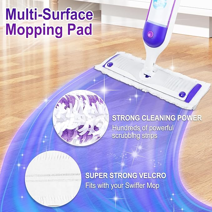 25 Count Power Mop Pads Refills for Swiffer Power Mop Pads,Compatible with Swiffer Power Mop Refills Replacement Disposable Power Mopping Pads Refills for Multi-Surface Floor Cleaning