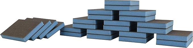 Kekow Sanding Sponges, Fine Grit, 3.82"X 2.72"X 0.47", 24 Packs