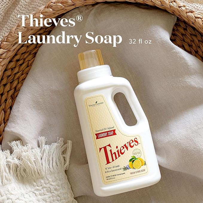 Young Living Thieves Ultra Concentrated Laundry Soap - Potent and Plant Based - 32 fl oz