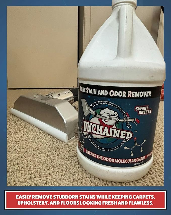 Truck Mount Forums Unchained Urine Stain & Odor Remover – Cleaner for Dog & Cat, Pet Odor Eliminator on Carpet & Furniture, Industrial Strength Urine & Feces Neutralizer, Sweet Breeze – 1Gallon