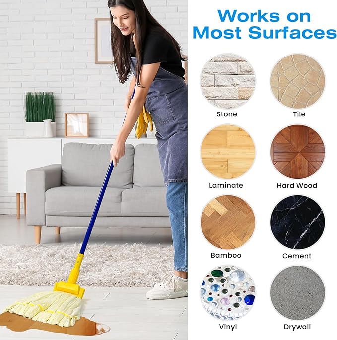 Matthew Cleaning Microfiber Tube Mop(Large,Yellow,6Pack) Heavy Duty Mop Head Replacement,Excellent Absorbency,Premium launderability,Reusable,Loop end for Home,Commercial and Industrial Use