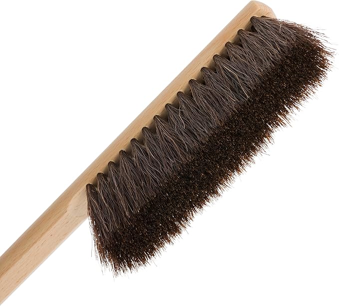 Redecker Ultra-Slim Horsehair Hand Brush with Oiled Beechwood Handle, 13-3/4-Inches