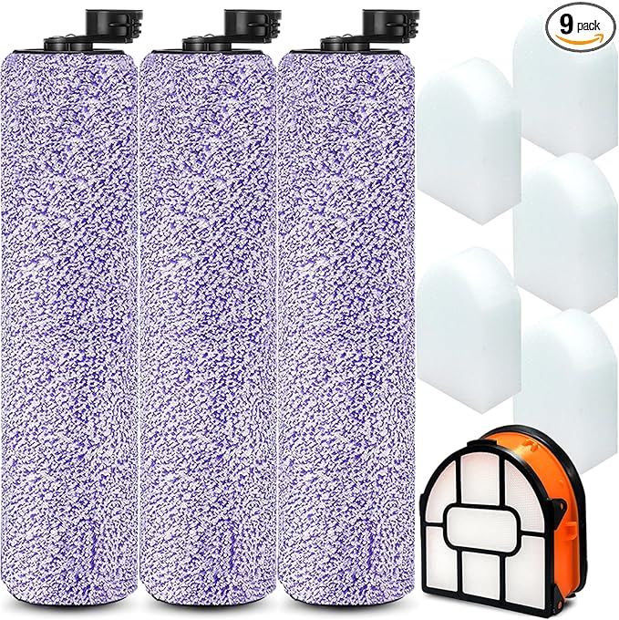 WDB1F2 Replacement Brushroll & Filte Bundle for Shark HydroVac WD101 WD201 WD100 WD200 AW201 WD200C WD201C WD101C AW261 wd160 XL 3-in-1 vacuum cleaner, compare parts WDB1, WDB2, WDFF1, WDFF2, WDB1F2