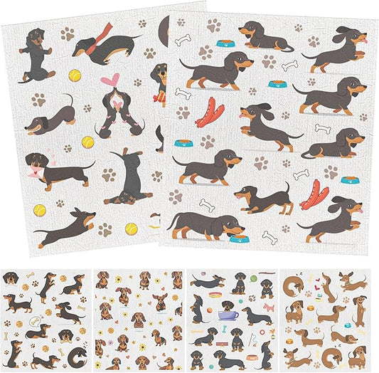 Dachshund Dog Gifts Swedish Dishcloths, 6 Pack Swedish Dish Cloths for Kitchen, Dog Absorbent Reusable Cellulose Sponge Cloths Kitchen Towels