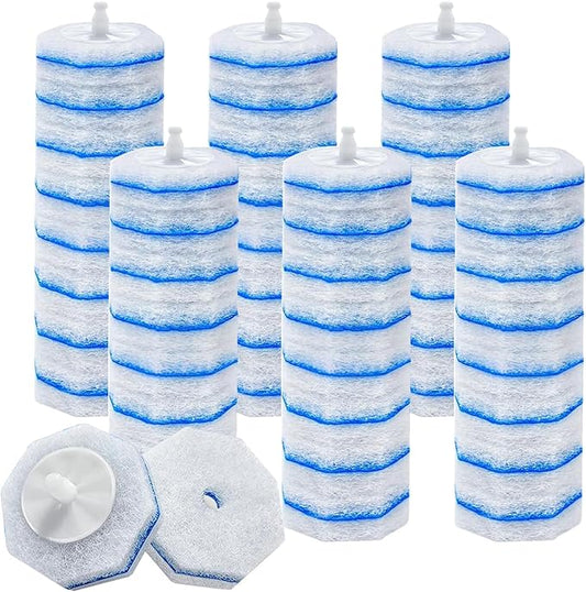 ZEELONA 50 Count Toilet Wand Refills Wand Disposable Toilet Brush Heads Compatible with Most Toilet Brushes for Toilet and Bathroom Cleaning