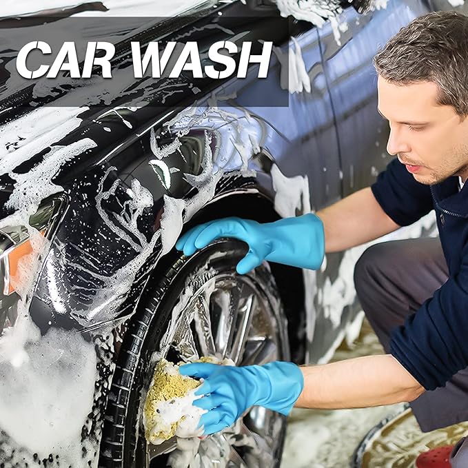 12 Pairs Dishwashing Rubber Gloves Rubber Kitchen Reusable Cleaning Waterproof Household Gloves for Cleaning Washing Working Painting