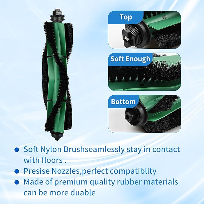 22PK Replacement Parts Compatible with iRobot Roomba Essential 104 105 Vac/Combo Accessory Y0110 Y0140 Q011 Q0120 Q0520 Vacuum, 2 Roller Brush & 10 Hepa Filters & 10 Side Brush