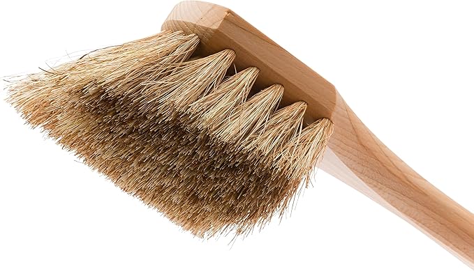 Redecker Garden Furniture Brush with Oiled Beechwood Handle, Strong Plant-Based Bristles. Hanging Loop, Made in Germany