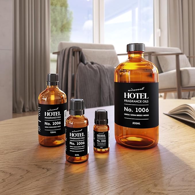 AirScent Hotel Diffuser Oil No. 1006 - Neroli Ocean Breeze Melon - Hotel Scent Dupe - Premium Fragrance Oil for Ultrasonic and Waterless Diffusers and Crafting - 10 mL, .34 fl oz Glass Dropper Bottle