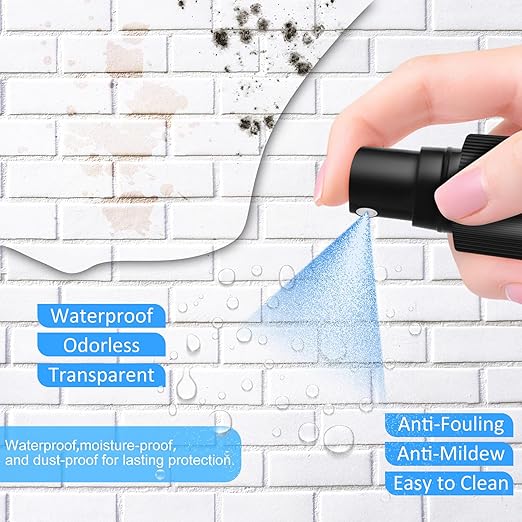 Grout Sealer - Tile Sealer Spray for Shower, Kitchen, Floor, Clear Grout Sealant Indoor & Outdoor for Marble, Granite, Mosaic, Non-Toxic & Low-VOCs, Waterproof & Long-Lasting Protection