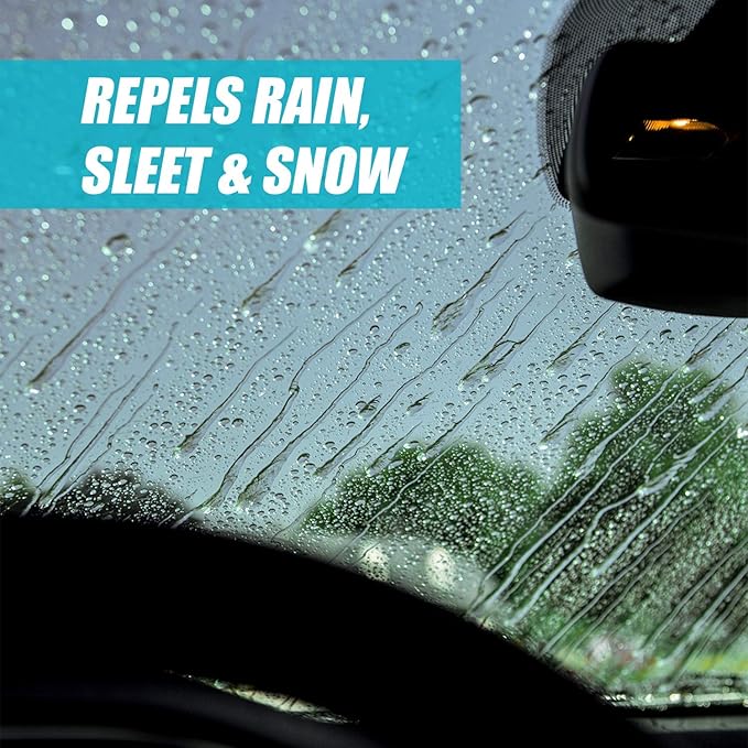 Invisible Glass 92184-4PK Premium Glass Cleaner with Rain Repellent for Exterior Automotive Glass and Windshields to Shield Against Rain, Snow, and Sleet, 22 Fl Oz, Pack of 4