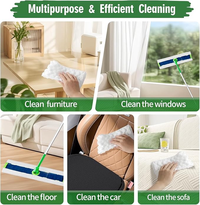Senowi Heavy Duty Dry Sweeping Cloths Compatible with Swiffer Sweeper XL Mop, Sweeper X-Large Dry Cloth Refills for Floor Mopping and Cleaning, Disposable Pet Dry Pads Refills, 80 Count