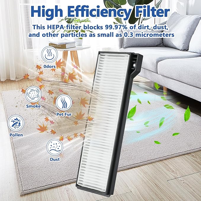 24 Pack X10 Pro Omni Replacement Parts for Eufy X10 Pro Omni Robot Vacuum Cleaner Accessories, 2 Main Brushes 4 Hepa Filter 4 Mop Pads 6 Dust Bags 6 Side Brushes 1 Screwdriver 1 Cleaning Brush