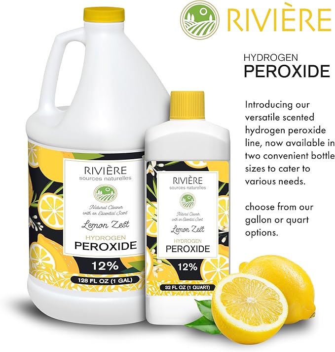 Rivière 12% Scented Hydrogen Peroxide, Gallon, Lemon